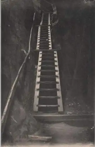 Sächsische Schweiz - Wolfsschlucht am Hockstein - ca. 1935