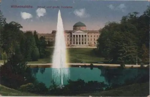 Kassel-Wilhelmshöhe - Schloß und große Fontaine