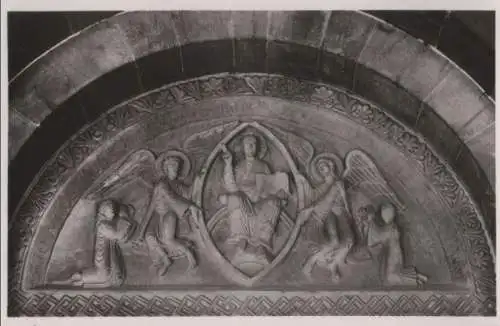 Alpirsbach - Klosterkirche, Hauptportal, Steinernes Basrelief - ca. 1960