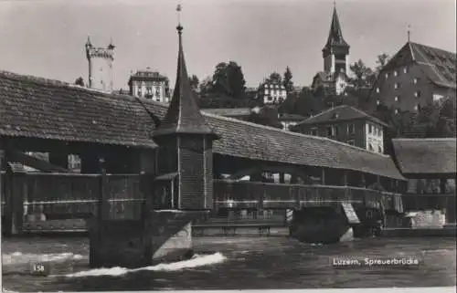 Schweiz - Schweiz - Luzern - Spreuerbrücke - ca. 1960