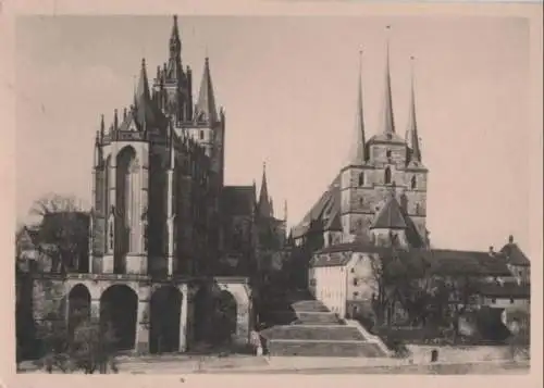 Erfurt - Dom und Severikirche - 1954