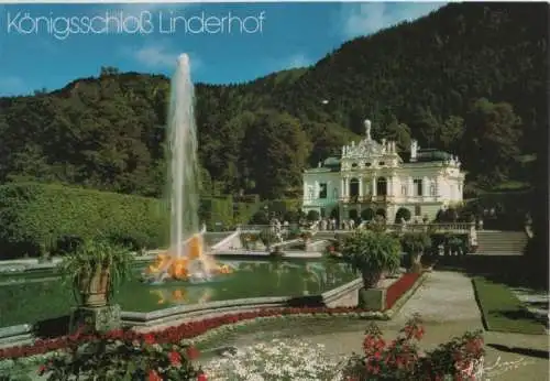 Ettal, Schloss Linderhof - mit Springbrunnen