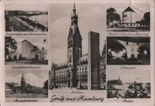 Hamburg - u.a. Jungfernstieg - 1956