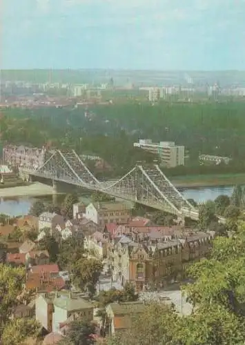 Dresden - Blick zum Blauen Wunder - ca. 1985