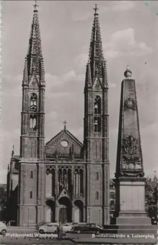 Wiesbaden - Bonifatiuskirche und Luisenplatz - 1959