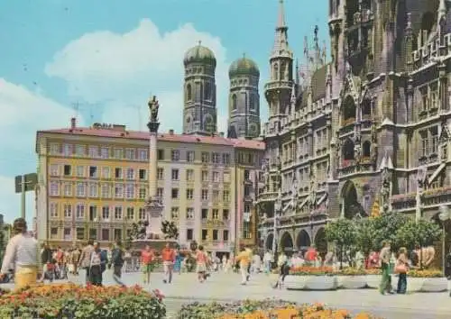 München - Marienplatz mit Mariensäule - 1980