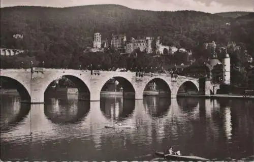 Heidelberg - Alte Brücke und Schloss - ca. 1960