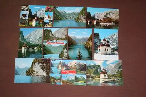 10 Ansichtskarten Königssee (Postkarten, Paket, Konvolut, Lot)