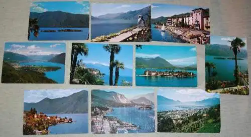 10 Ansichtskarten Lago Maggiore (Postkarten, Paket, Konvolut, Lot)