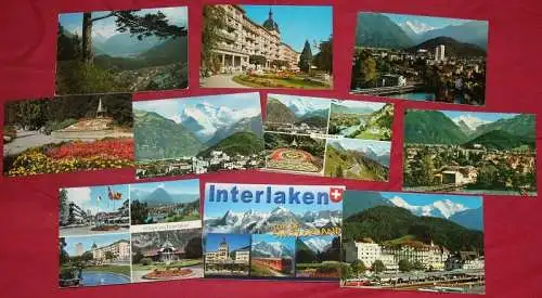 10 Ansichtskarten Interlaken (Postkarten, Paket, Konvolut, Lot)