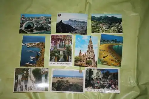 10 Ansichtskarten Gran Canaria (Postkarten, Paket, Konvolut, Lot)