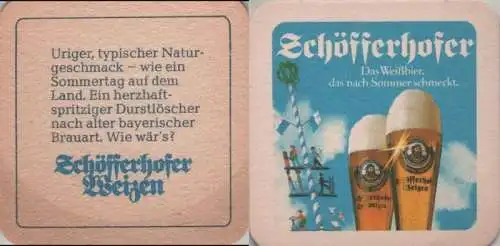 Bierdeckel quadratisch - Schöfferhofer