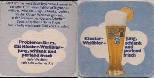 Bierdeckel quadratisch - Kloster Weißbier