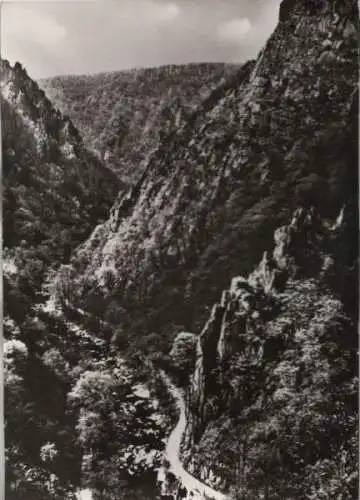 Bodetal - Blick vom Bodetor - ca. 1965