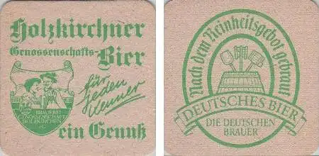 Bierdeckel quadratisch - Holzkirchner Genossenschafts-Bier