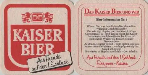 Bierdeckel quadratisch - Kaiser