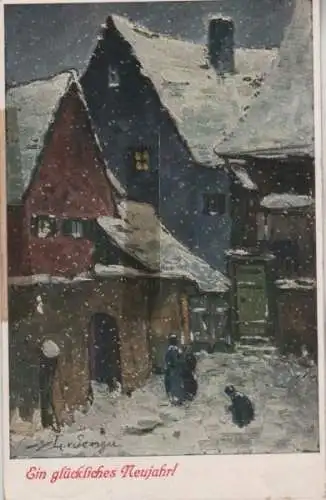 Glückliches Neujahr Winterlandschaft