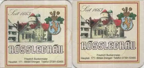 Bierdeckel quadratisch - Rösslebräu