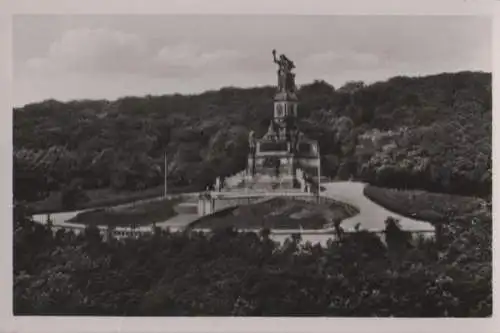 Rüdesheim - Nationaldenkmal, Luftaufnahme - ca. 1955