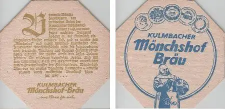 Bierdeckel 8-eckig - Kulmbacher - Bräu Mönchshof