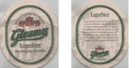 Bierdeckel oval - Gleumes Lagerbier