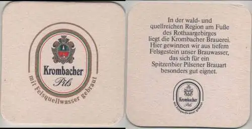 Bierdeckel quadratisch - Krombacher