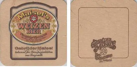 Bierdeckel quadratisch - Maisel Weizenbier - mit Nadelloch