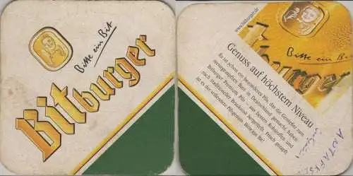 Bierdeckel quadratisch - Bitburger