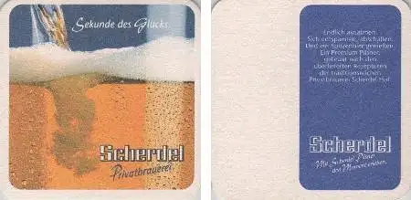 Bierdeckel quadratisch - Scherdel Privatbrauerei