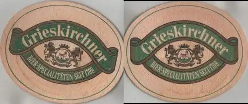 Bierdeckel oval - Grieskirchner