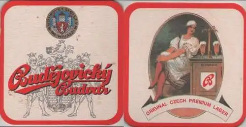 Bierdeckel quadratisch - Budweiser (Tschechien)