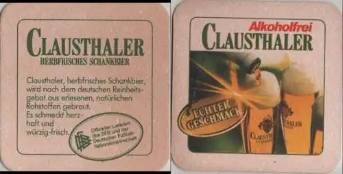 Bierdeckel quadratisch - Clausthaler