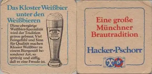 Bierdeckel quadratisch - Hacker-Pschorr