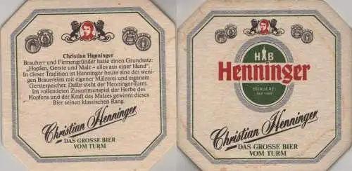 Bierdeckel quadratisch - Henninger