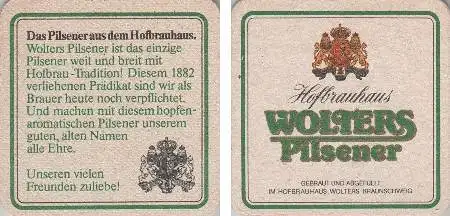 Bierdeckel quadratisch - Wolters - hopfenaromatisches Pils