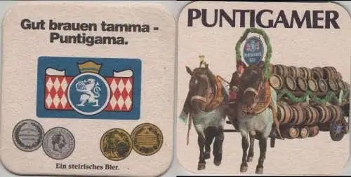 Bierdeckel quadratisch - Puntigamer