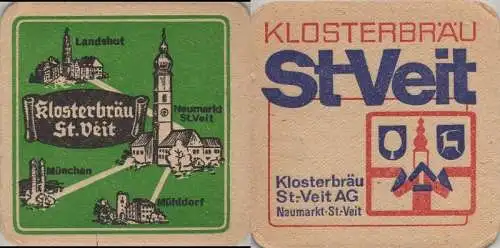 Bierdeckel quadratisch - Klosterbräu, St. Veit