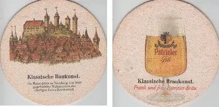 Bierdeckel rund - Patrizier - Nürnberg Kaiserpfalz