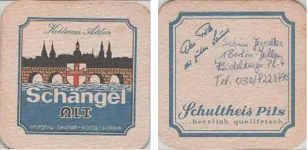 Bierdeckel quadratisch - Schultheis - Schängel