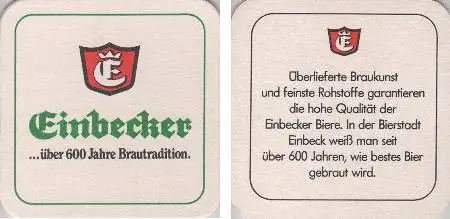 Bierdeckel quadratisch - Einbecker - 600 Jahre