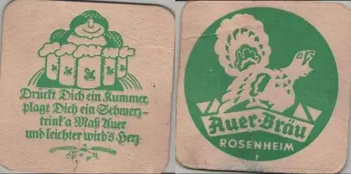 Bierdeckel quadratisch - Auer, Rosenheim