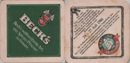 Bierdeckel quadratisch - Becks