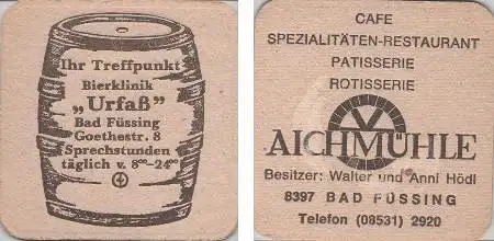 Bierdeckel quadratisch - Aichmühle - Bad Füssing