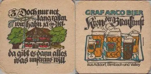 Bierdeckel quadratisch - Graf Arco