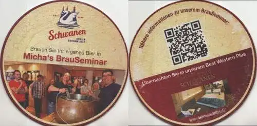 Bierdeckel rund - Schwanen