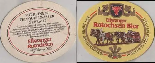 Bierdeckel Sonderform - Ellwanger Rotochsen