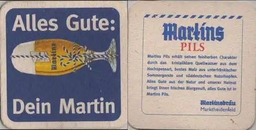 Bierdeckel quadratisch - Martins