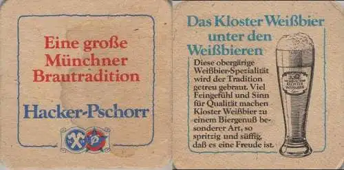 Bierdeckel quadratisch - Hacker-Pschorr