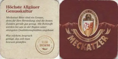 Bierdeckel quadratisch - Meckatzer