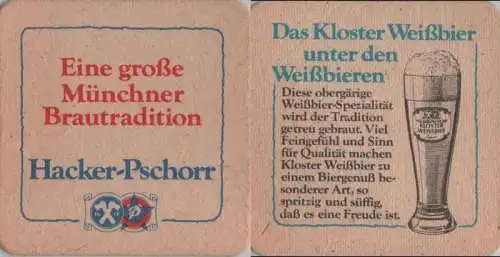 Bierdeckel quadratisch - Hacker-Pschorr